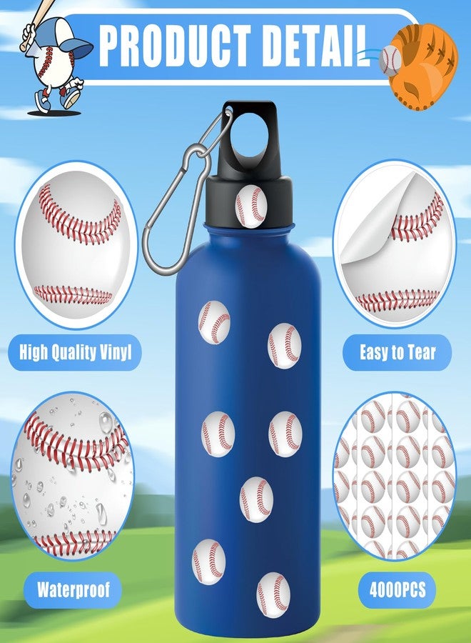 sodknow Mini Baseball Stickers - 400 Count (20 Sheets), 0.59" Small Round Sports Stickers for Kids Rewards, Classroom, Party Favors, Scrapbooking, Planners, Envelope Seals, Coaches & Parents - Image 3